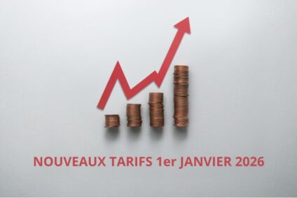 Nouveaux tarifs au 1er janvier 2026