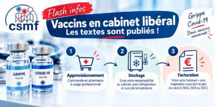 Flash info – Vaccins en cabinet libéral : approvisionnement, stockage et facturation, les textes sont publiés !